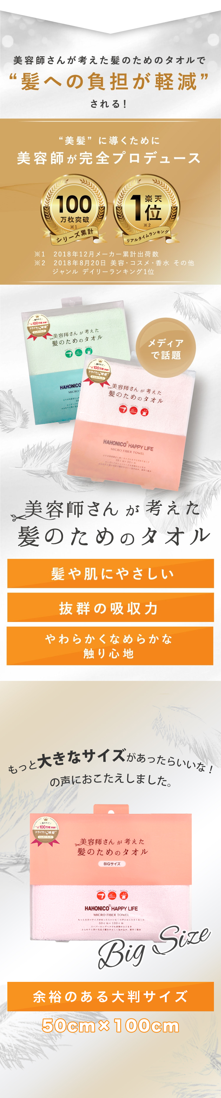 美容師さんが考えた髪のためのタオル