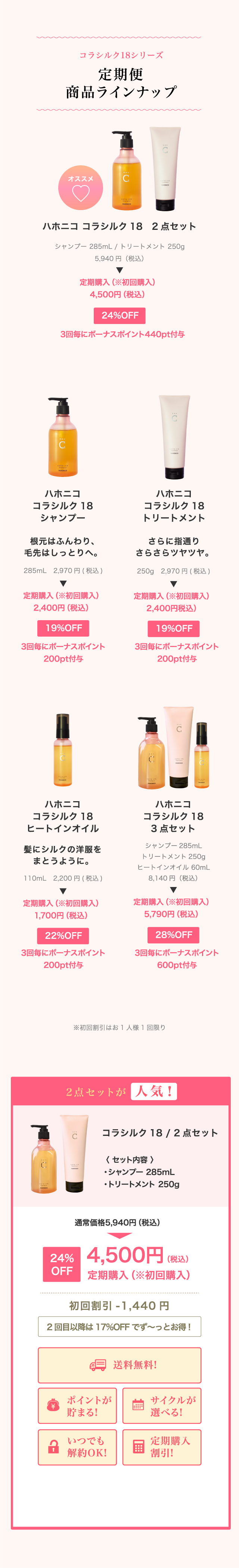 定期購入】ハホニコ18コラシルクトリートメント｜ハホニコハッピーライフ【公式】OnlineStore