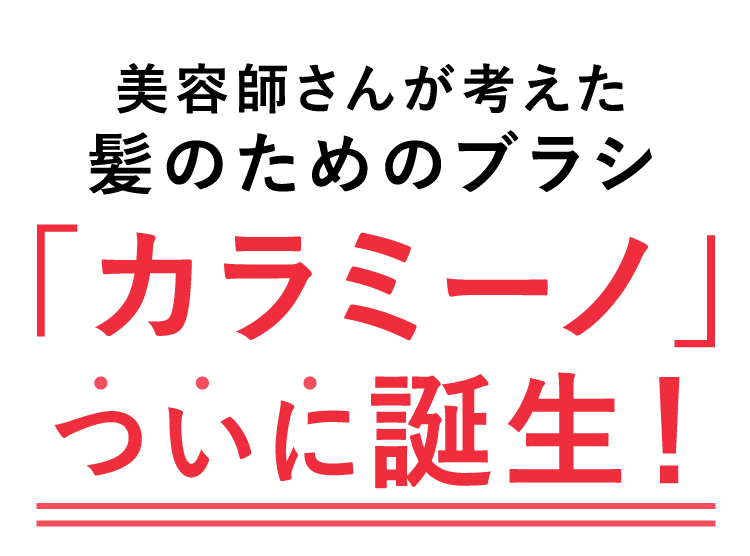 美容師さんが考えた髪のためのブラシ「カラミーノ」ついに誕生！