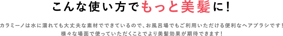 こんな使い方でもっと美髪に！