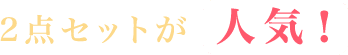 2点セットが人気！